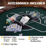Barrington 10-Player Poker Table - Texas Holdem Table With Cup Holders